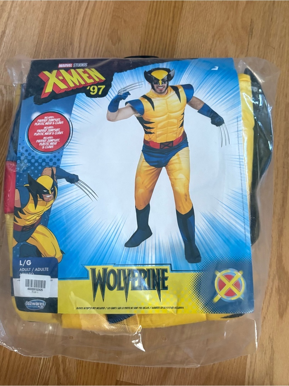 Marvel Wolverine '97 Yellow & Blue Men's Costume NEW Large Halloween Comic Con